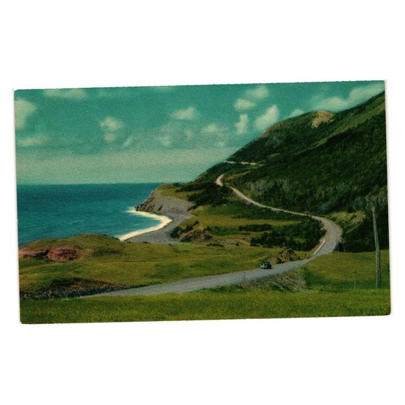 Vintage Postcard Nova Scotia Cabot Trail Cape Breton Island Gulf Of St Lawrence - Picture 1 of 2